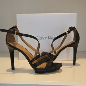 Calvin Klein Black Strappy Sandals